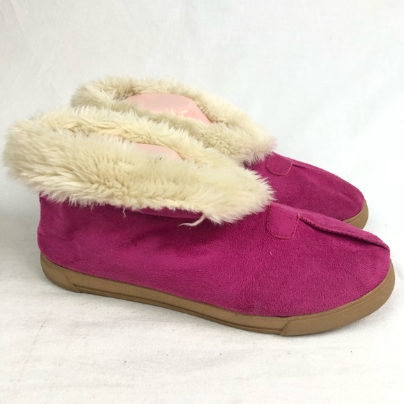 Steve Madden Slipper Shoes Ankle booties Pink Women’s L 9-10 Hard Bottoms - Picture 1 of 12